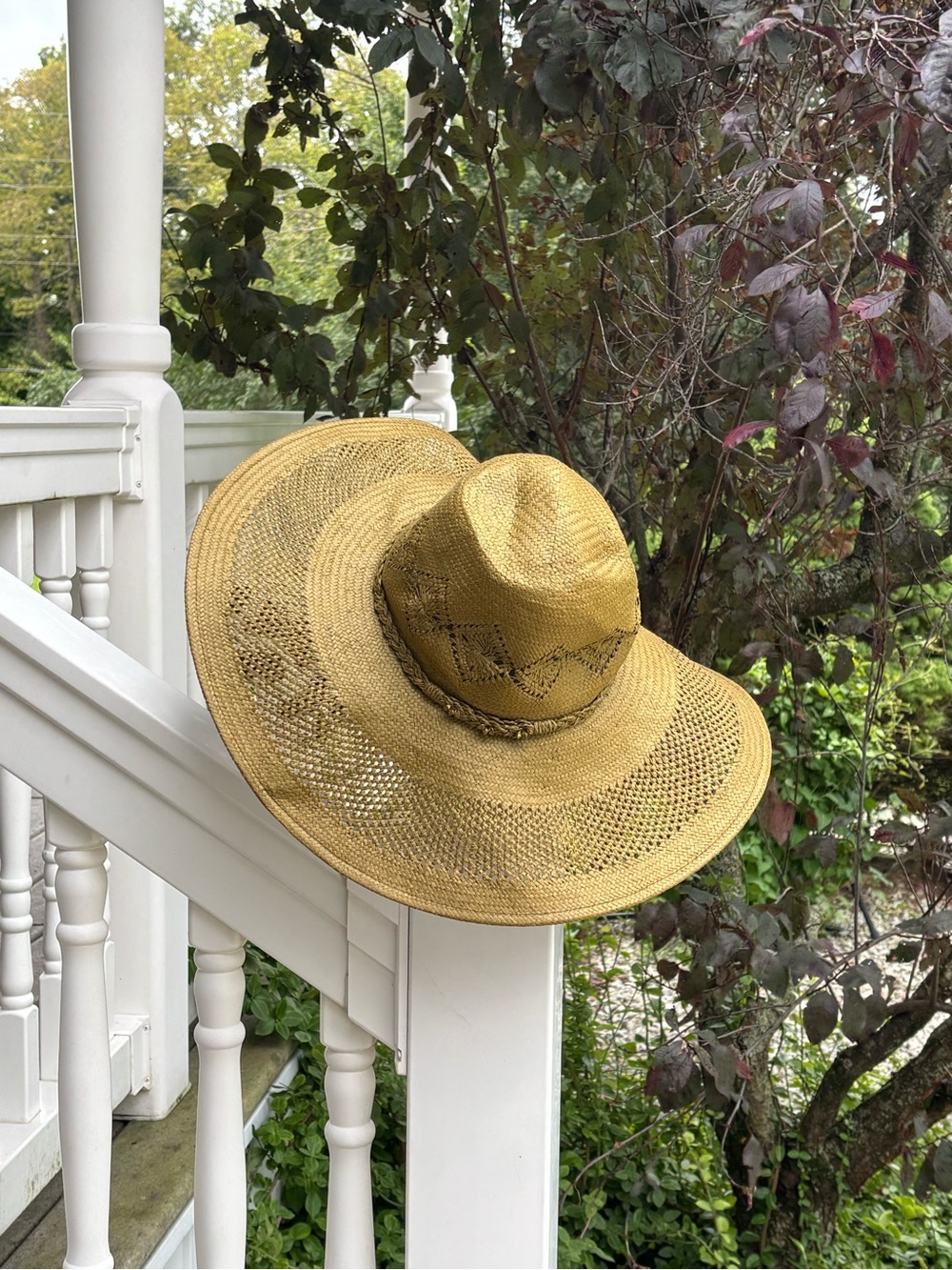 Lauren Ralph Lauren Straw Hat with Beaded Details